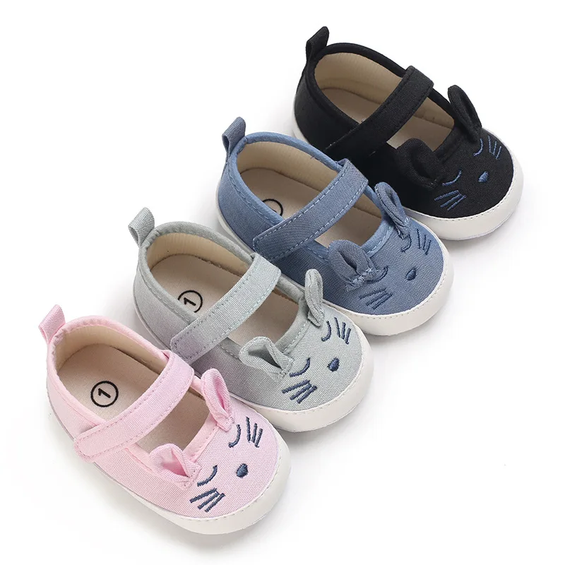 

Spring Autumn Baby Canvas Shoes Cartoon Kids Toddler First Walker Boys Girls Sneakers Baby Breathable Fashion Crib Shoes