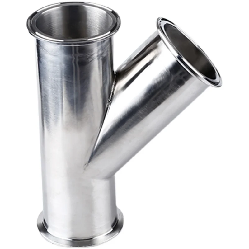 

19mm-108mm Pipe OD 1.5" 2" 3" 4" Tri Clamp Oblique Y Shaped 3 Way SUS 304 Stainless Sanitary Fitting Spliter Homebrew Beer Wine