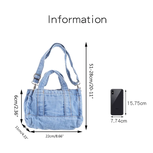  Mini Small Denim Purse Jean Boston Barrel Bags Quilted  Checkered Top Handle Canvas Tote Crossbody bags Satchel Handbag for Women,Blue  : Clothing, Shoes & Jewelry