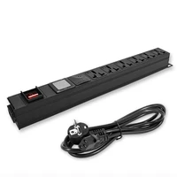 pdu power strip network cabinet rack 16a electric 6 universal outlet dual break switch c14 interface design socket with switch