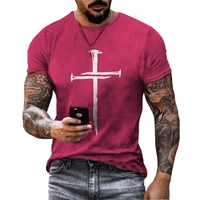 mens summer fashion pink t shirt unisex classic casual printed short sleeved simple style creative design t shirt dropshipping
