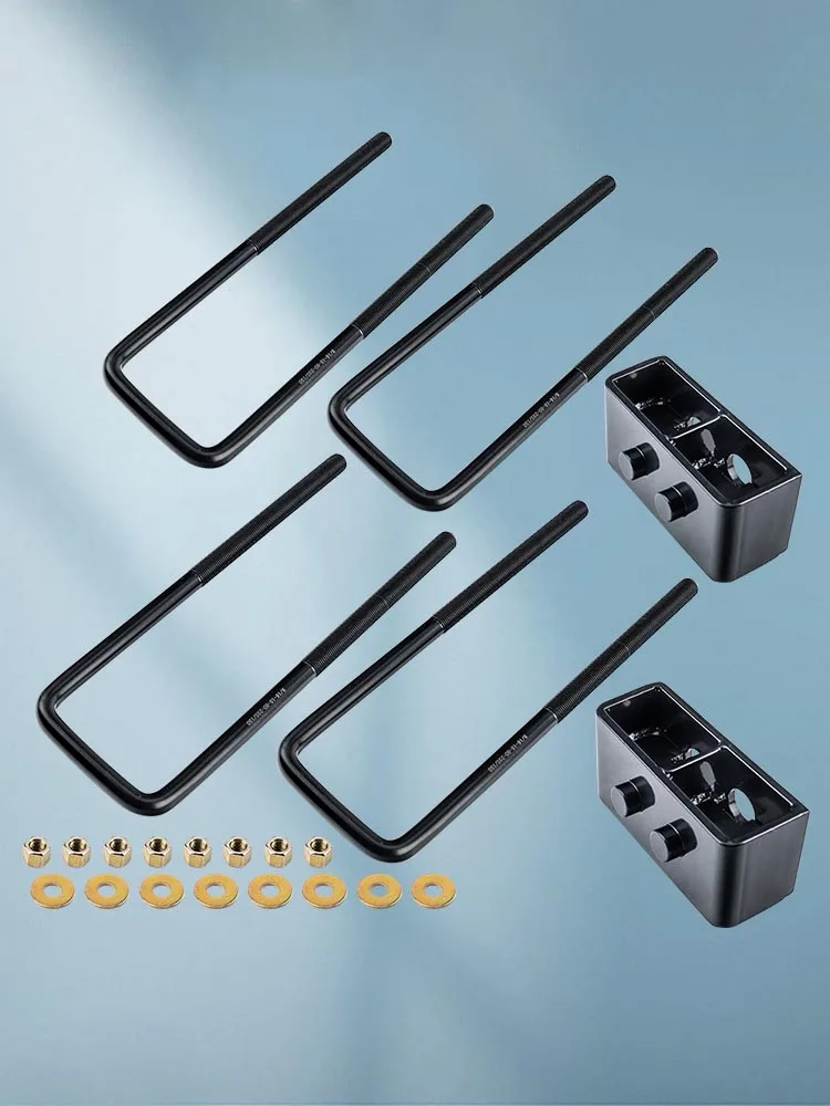 

2 inch Rear Lift Leveling Kit For Ford F150 Blocks + U-Bolts 2WD 4WD 2004-2020