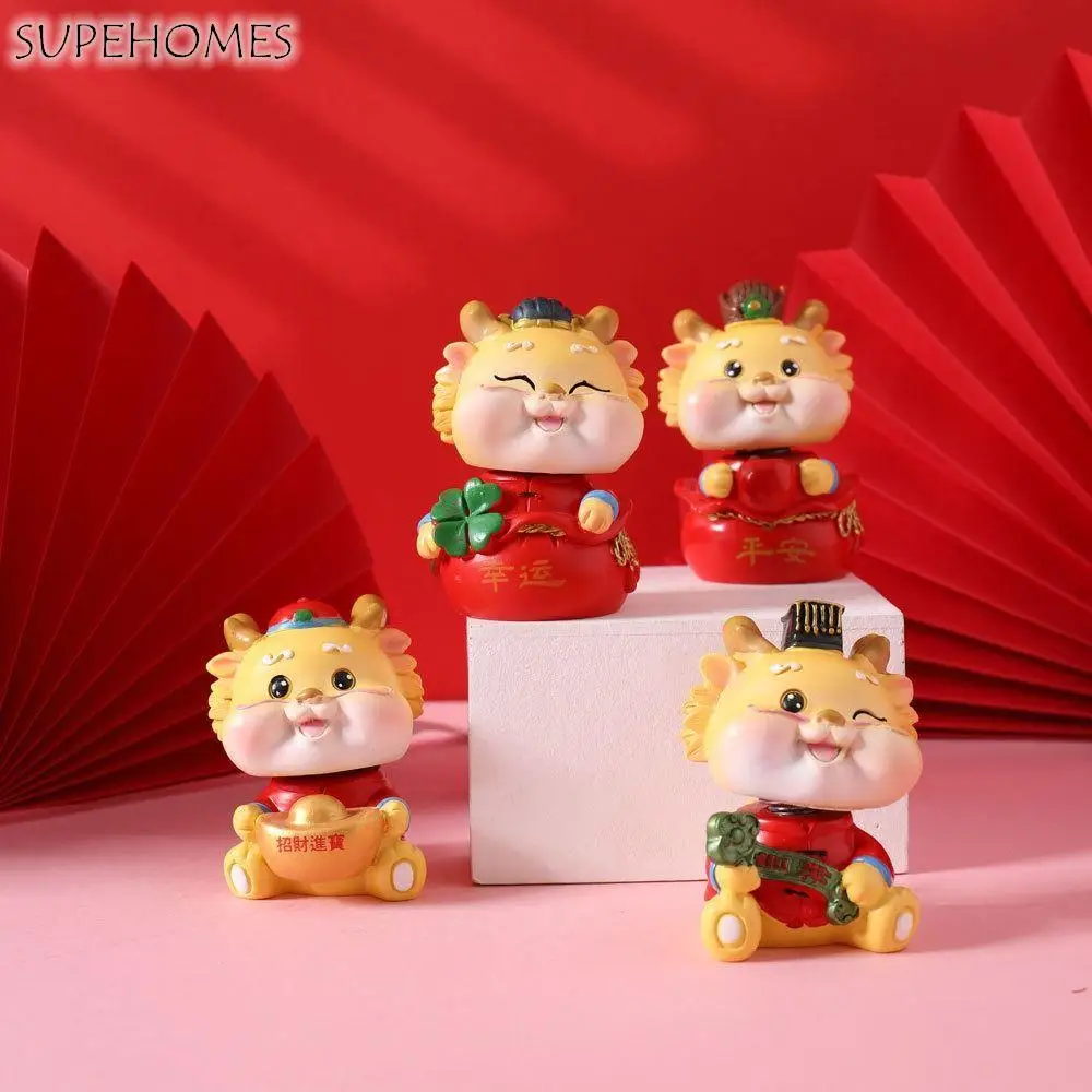 

2024 Year of The Dragon Wealth Lucky Doll Decor Spring Festival Cute Head Shaking Figure Cartoon Decoration Mascot
