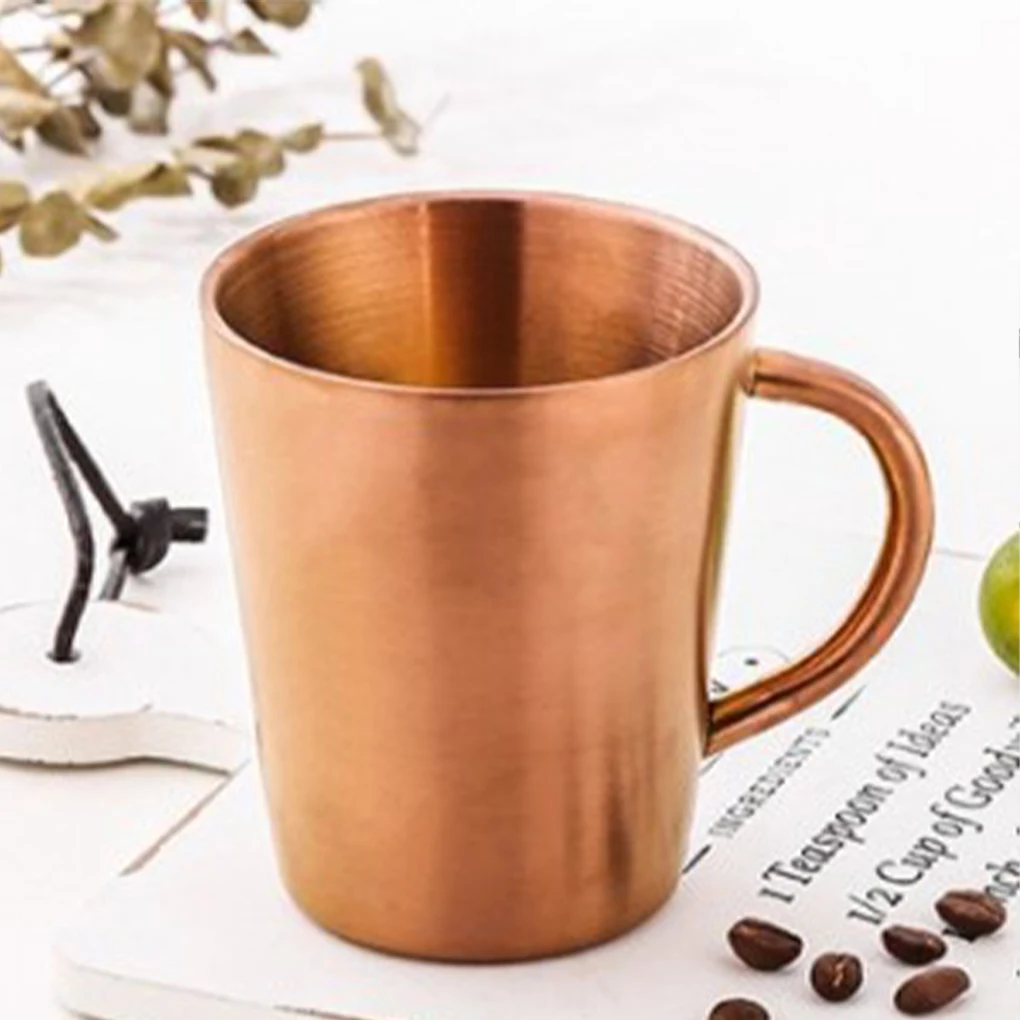 

Stainless Steel Coffee Cup Mug Double Layer Teacup Travel Drink Cup Home Office Bar Supplies Coffee Jug Milk Tea Cups