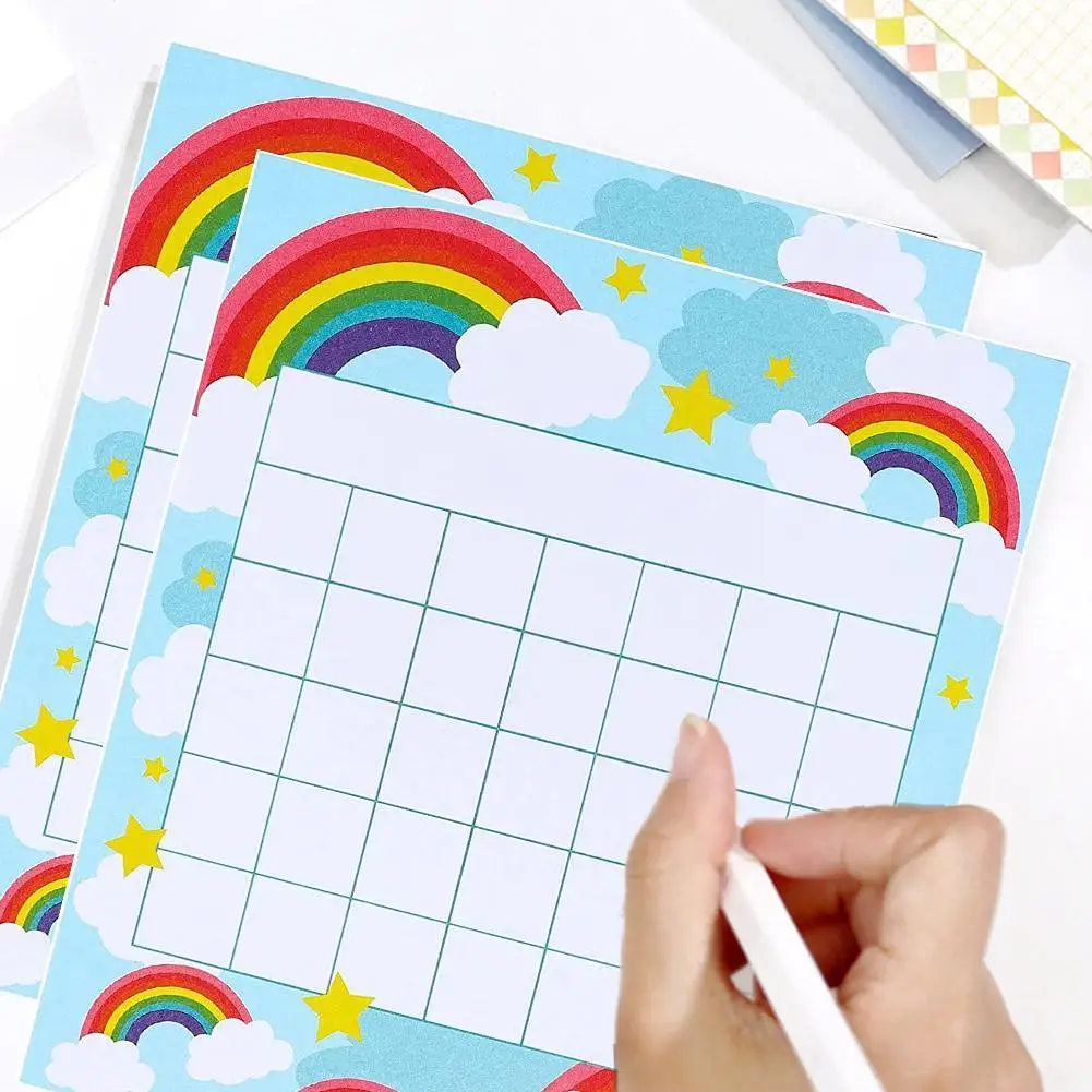 

1pcs Color Rainbow Table Inspiration Map Classroom Sheet Motivation X6w3