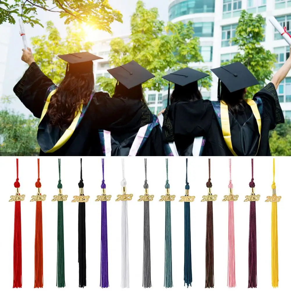 

Tassel Pendant Nice-looking Handmade Sleek Polyester Metal 2023 Year Card Graduation Tassel Decoration Party Supplies