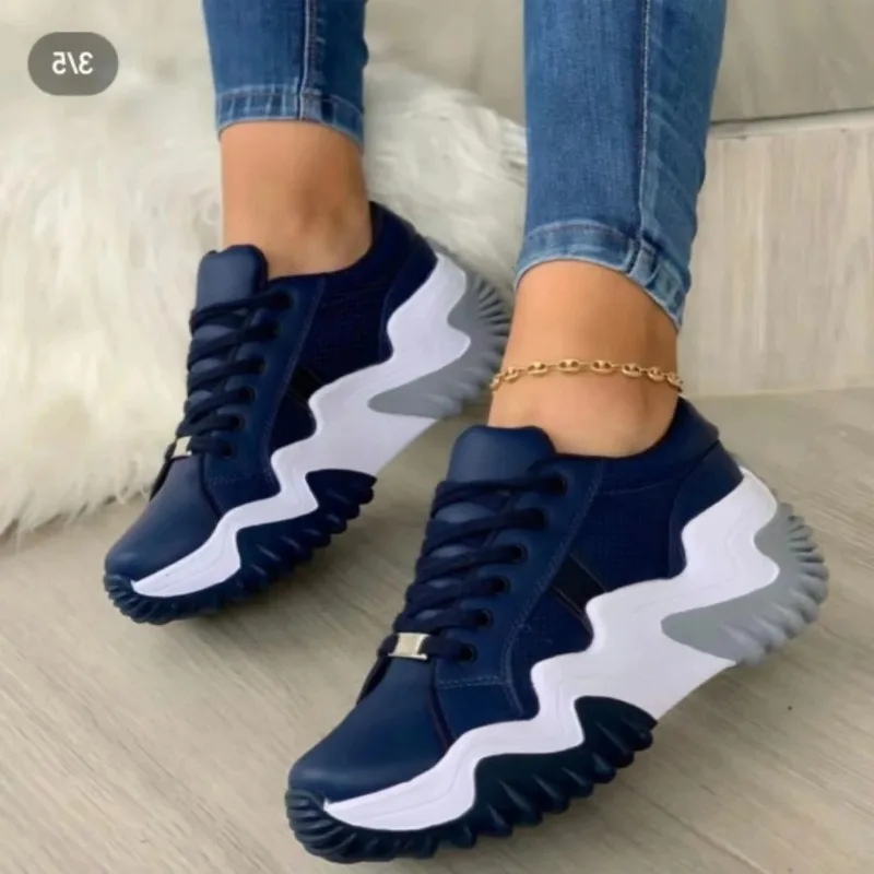 Женские кожаные кроссовки на платформе массивные высокие толстая подошва