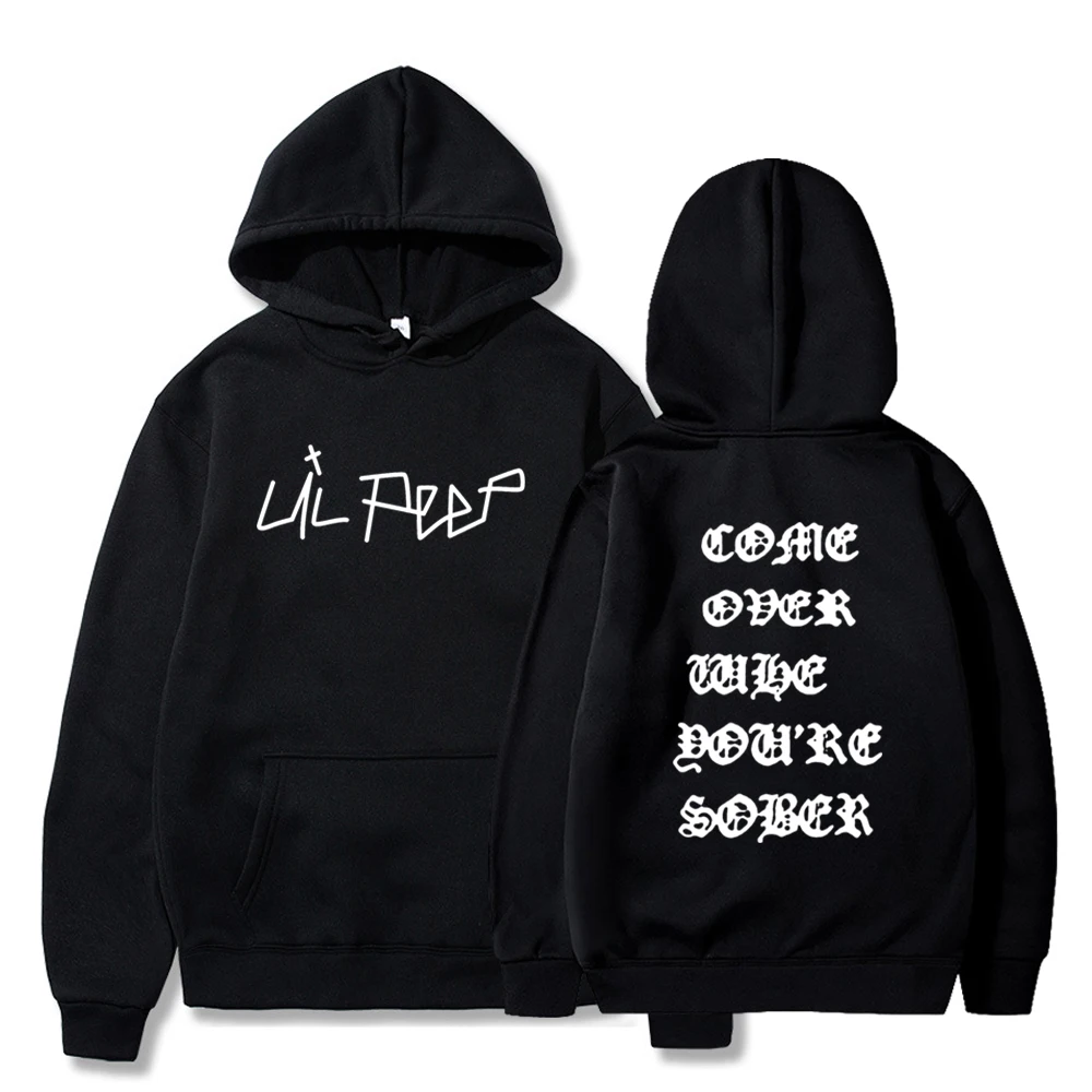 

Lil Peep Hoodies Men's/women's Hooded Pullover Autumn and Winter Text Print Sweatshirts Are Simple and Stylish