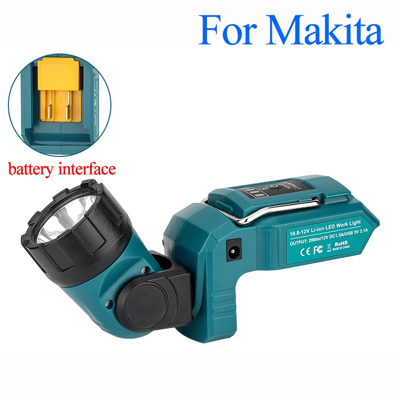 

Портативный прожектор Dawupine синий для аккумуляторов Makita BL1021 BL1041