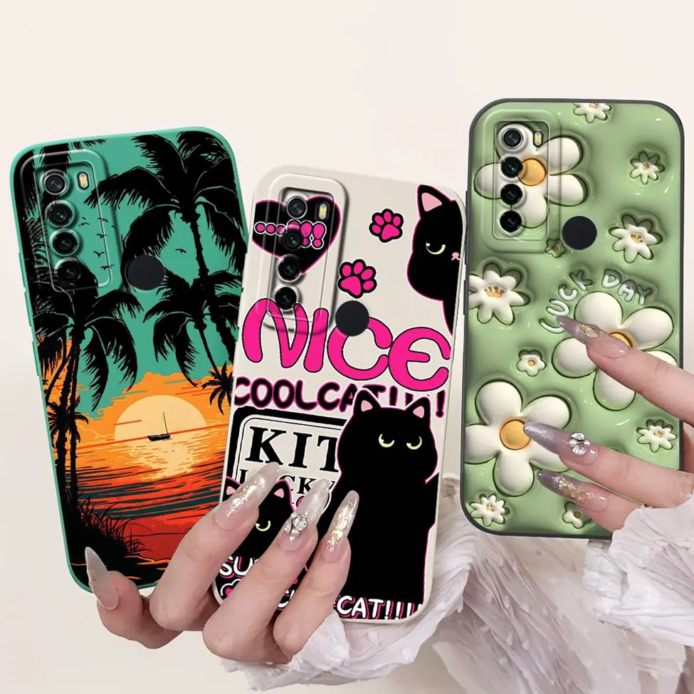 6 3 &quotдля Redmi Note 8 силиконовый роскошный модный противоударный чехол-бампер с