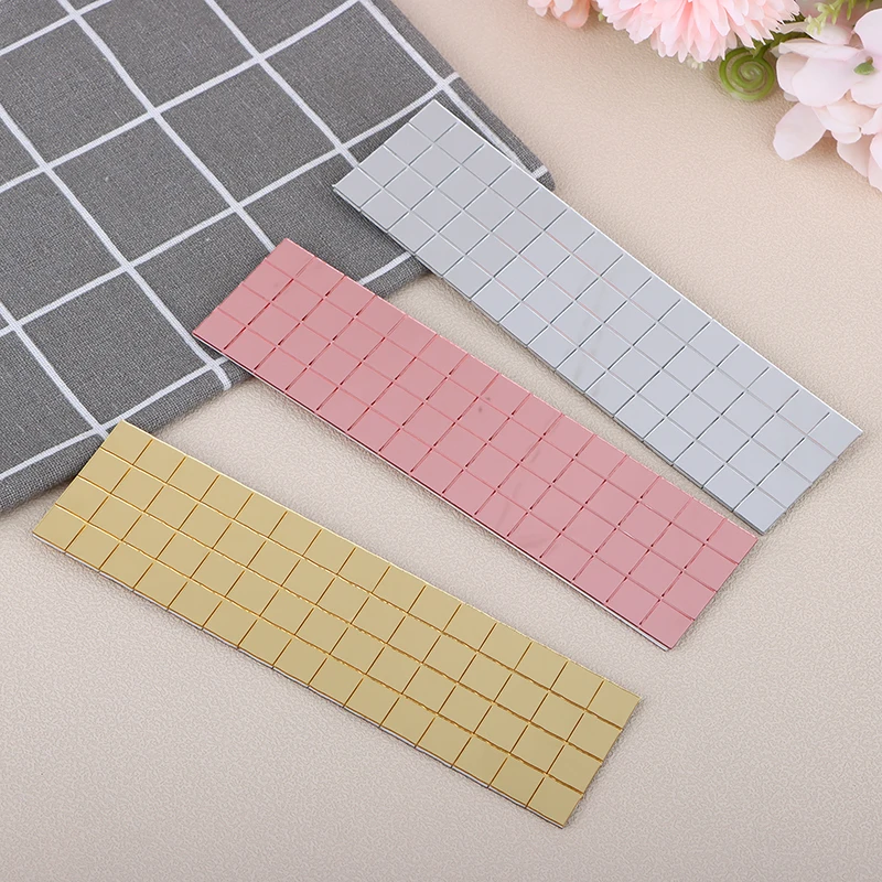 1Roll Self-Adhesive Real Glass Crafts Mini Square Mirrors Mosaic Tiles Stickers Bathroom DIY Handmade Craft Home Decoration