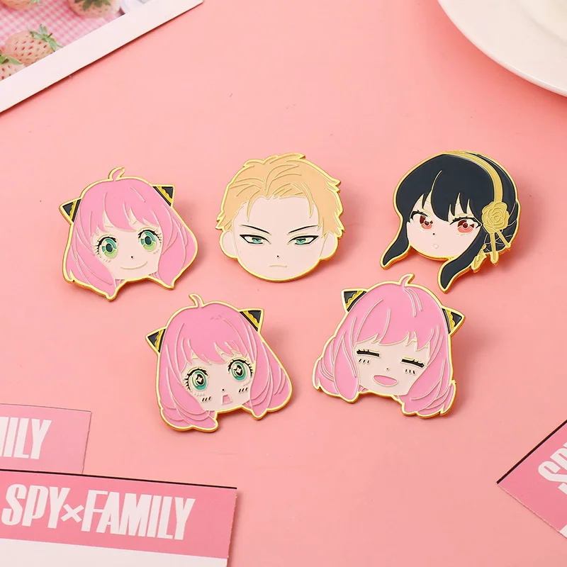 

SPY×FAMILY Yor Forger Anya Forger Loid Forger Anime Cute Enamel Pin Lapel Pins Badges on Backpack Brooch Jewelry Accessories
