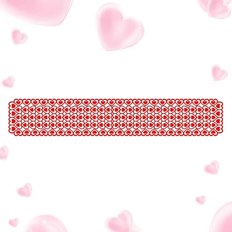 

Valentine's Day Red Love Lace Table Runner Red Heart Valentine's Day Table Runner Table Runner For Wedding Engagement Anniversar