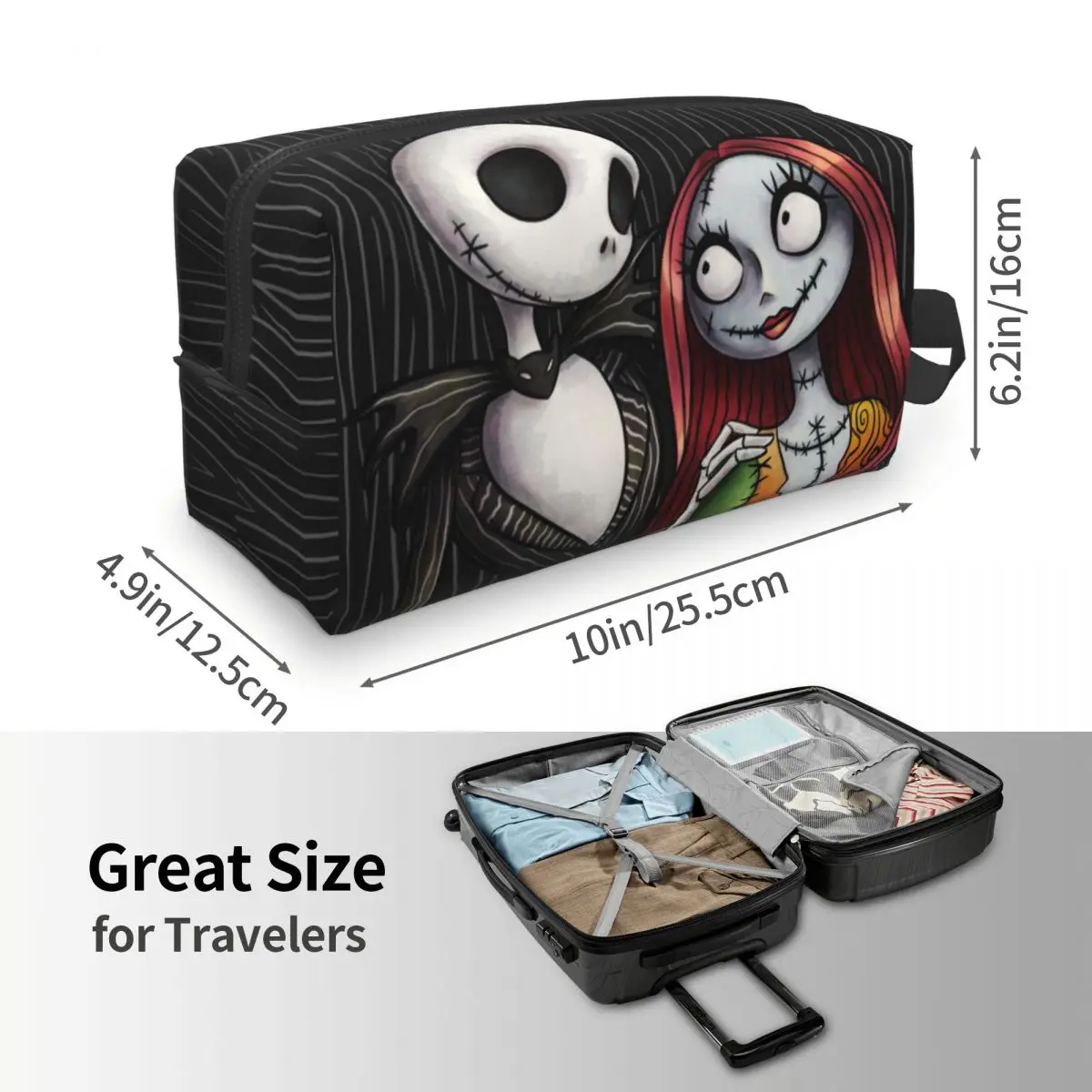 Рождественская косметичка Тима Бертона на заказ Хэллоуин череп Джек Салли