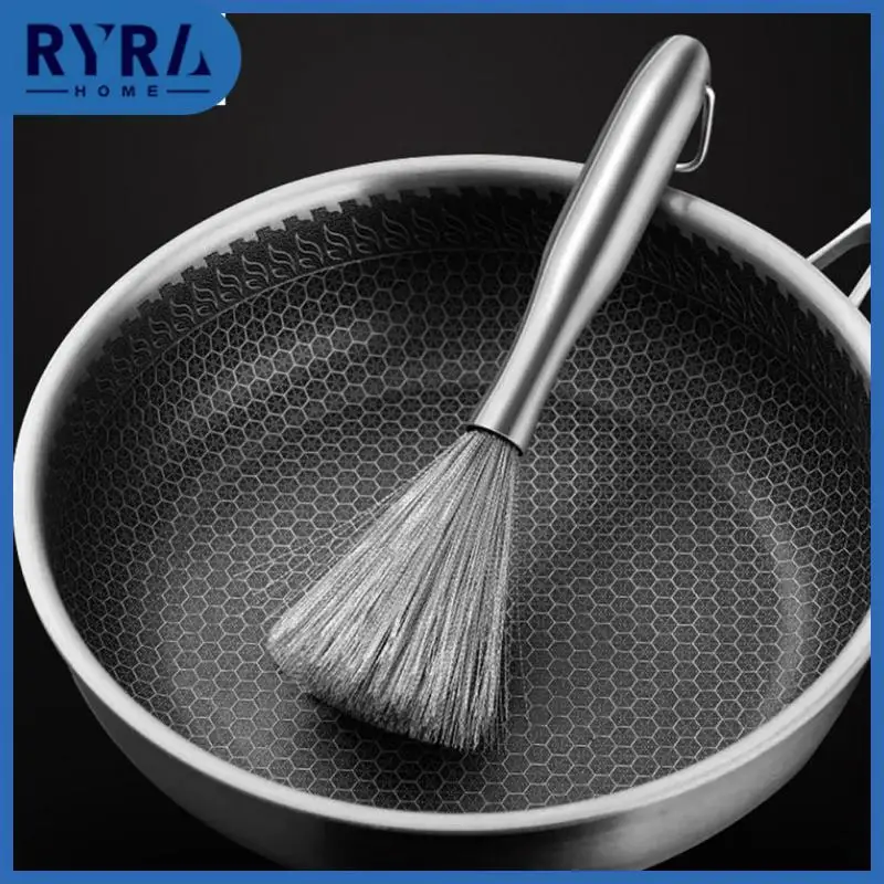 

1pcs Long Handle Brush Can Hang Pot Brush Portable Durable Indoor Boutique Brush Kitchen Accessories 22.5×6cm Brush Pot Artifact