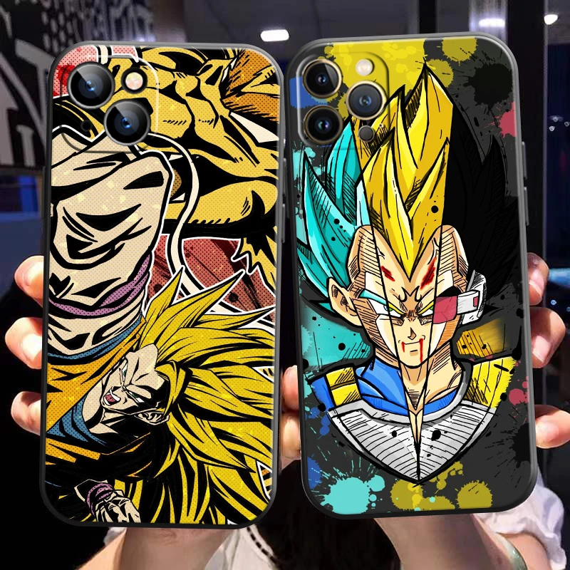 

Japan Anime Dragon Ball Goku For Apple iPhone 13 12 11 Pro 12 13 Mini X XR XS Max 5 6 6S 7 8 Plus SE2020 Phone Case Black