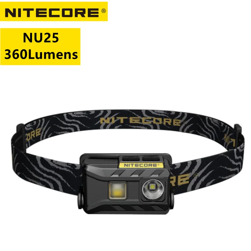 

Original NITECORE NU25 USB Rechargeable Headlamp 360Lumens Built-In Battery CREE XP-G2 S3 LED HeadLight