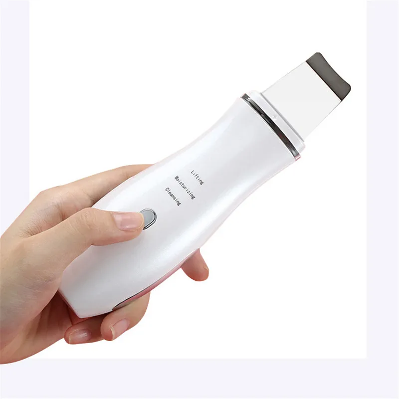 

Ultrasonic Skin Scrubber Spatula Face Massager Shovel Ion Acne Blackhead Remover Facial Cleansing Pore Deep Clean Tool Peeling