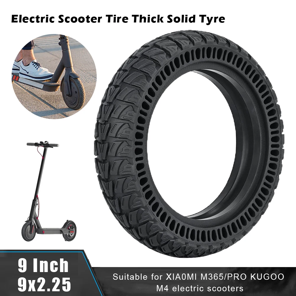 

9 Inch 9x2.25 Solid Tire Non-Slip Wear-resistant Rubber Tire for Xiaomi M365/PRO KUGOO M4 Electric Scooter Bike Replacement Tyre