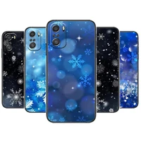 winter snowflakes for xiaomi redmi note 10s 10 9t 9s 9 8t 8 7s 7 6 5a 5 pro max soft black phone case