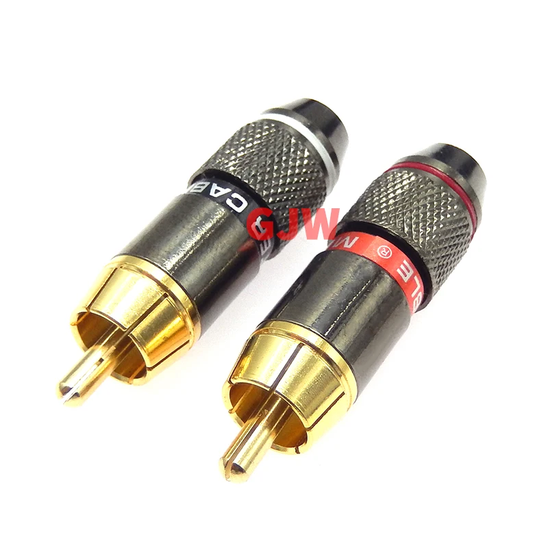 2/4 шт. Разъёмы RCA позолоченные 6 мм 4 шт./2 пары