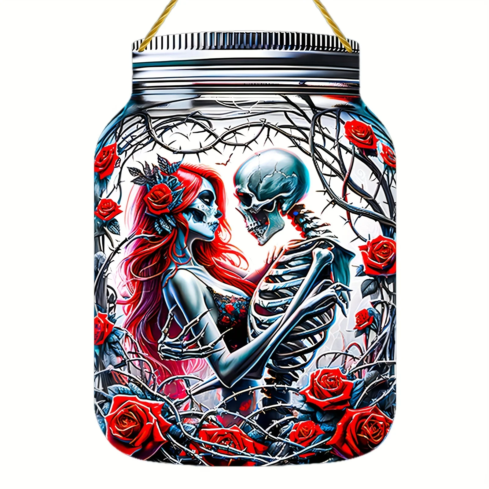 Готический любовный череп до смерти акриловое украшение для стен комнаты