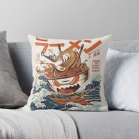 the great ramen off kanagawa polyester decor pillow case home cushion cover 4545cm