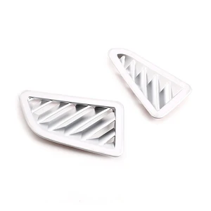 Car Dashboard Air Conditioning Outlets Frame Decorative Covers Stickers for-BMW 7 Series F01 F02 2009-2014 (Silver)