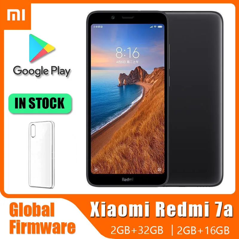 Smartphone Xiaomi Redmi 7A 16G/32GB inch5.45 smartphone global framework Googleplay Snapdragon439 processor 4000mah battery