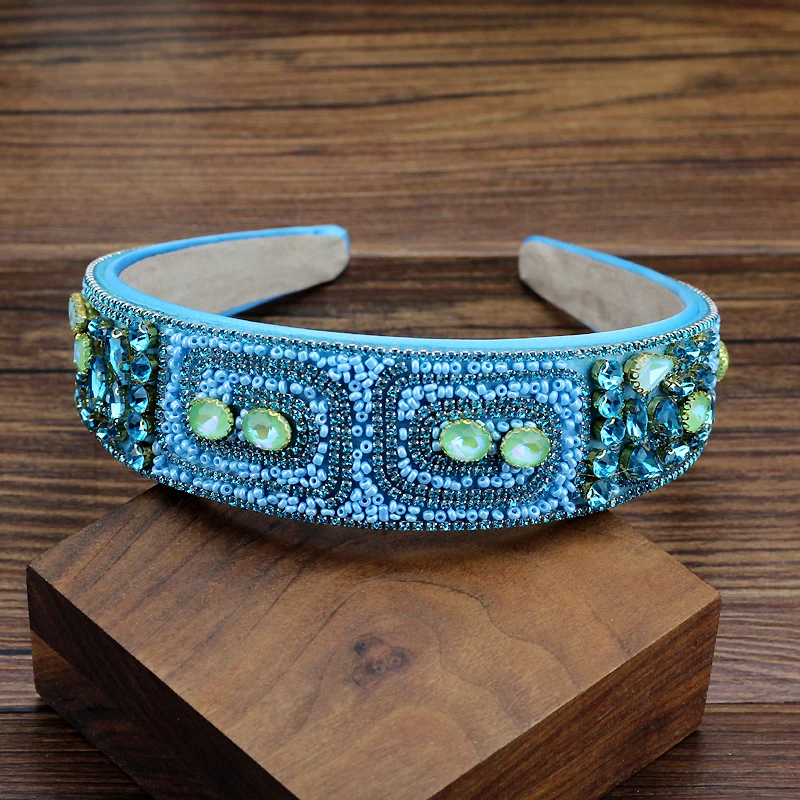 Аксессуары для волос ручной работы в стиле бохо Роскошные Полные синие розовые