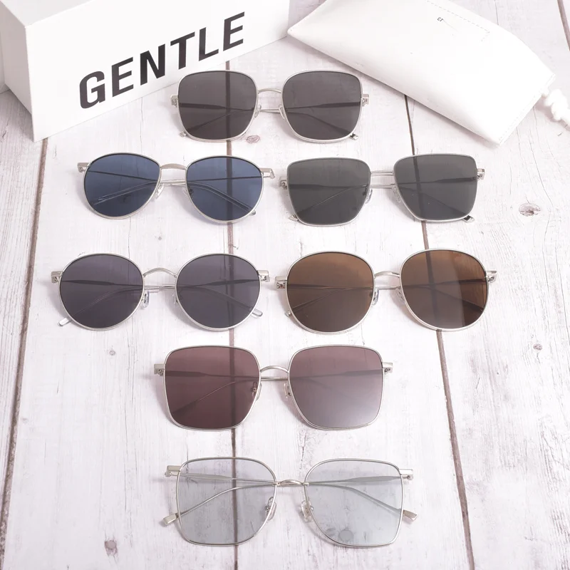 

GENTLE MONSTER GM V Brand Metal Frame Sun Glasses Waterdrop Baguette Diane REME Bella Sunglasses Polarization UV400 With Box
