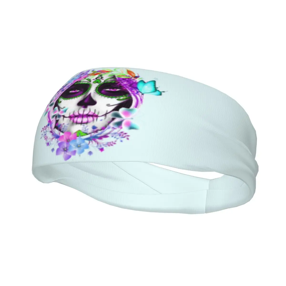 

Catrina Mexican Sugar Skull Girl Women Sweatband Sweat Headband Non-slip Yoga Running Hair band Headscarf Sports Safety