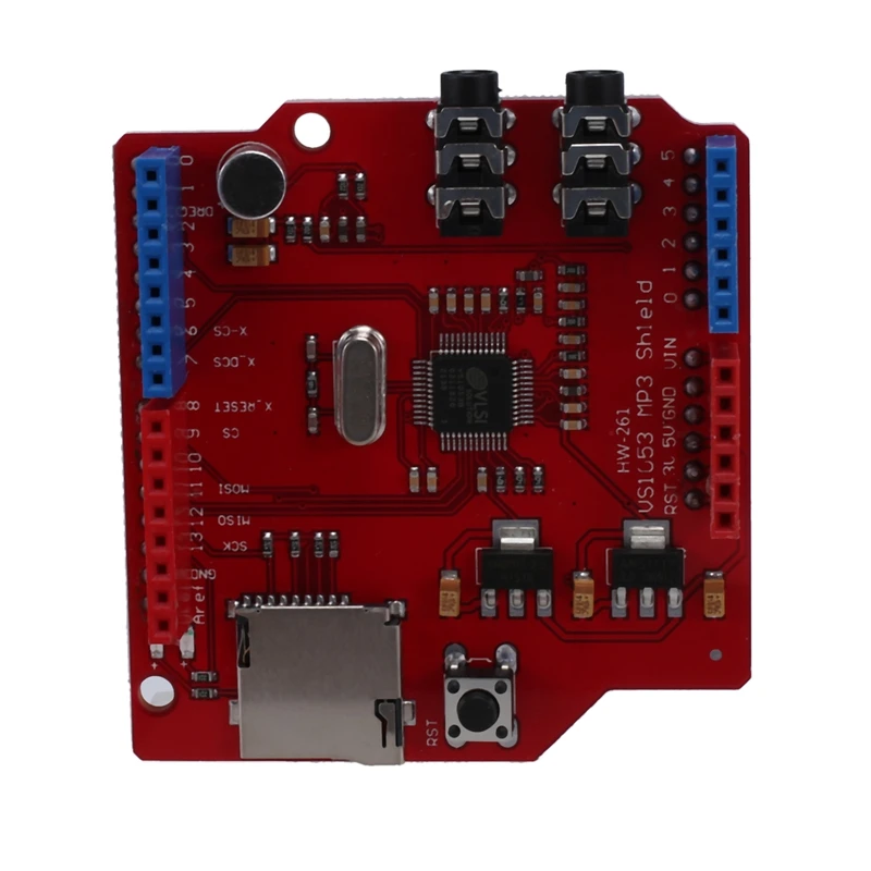 

VS1053 Stereo Audio MP3 Player Shield Record Decode Development Board Module With TF Card Slot For Arduino