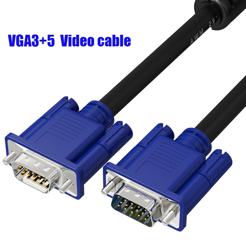 

1.5m to 15m Computer Monitor VGA Extension Cable HD 15 Pin Male to Male VGA To VGA Cable full Copper conductor for Laptop PC