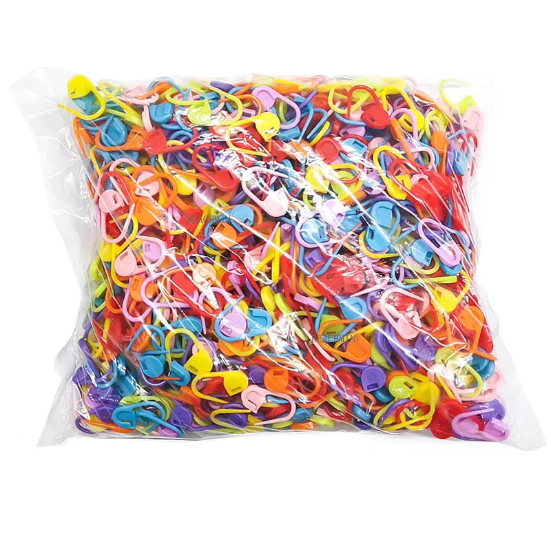 1000pc Mix Color Plastic Resin Small Clip Locking Stitch Markers Crochet Latch Knitting Tools Needle Clip Hook Sewing Tool