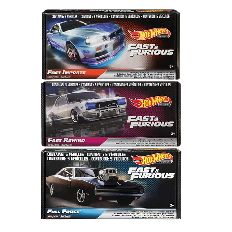 Hot Wheels Fast & Furious Nissan Silvia Nissan Skyline GT-R R34 Ford Escort RS 1600 1:64 Metal Diecast Car Toy GRB01 GRB02 GRM15