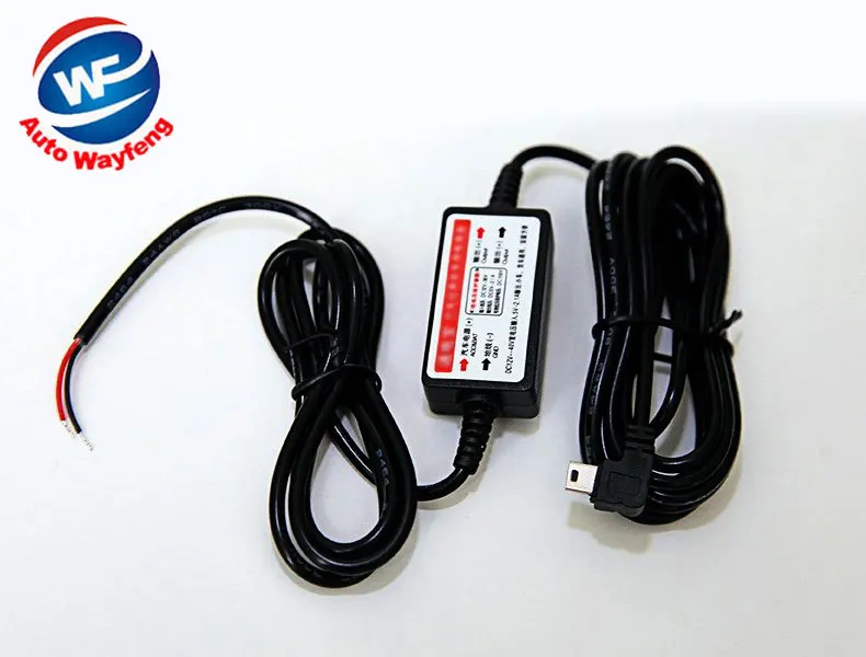 

12V/24V convert to 5V Power Voltage adapter with 3.3 meters cable for Wayfeng Car Rearview Rear View Camera DVR