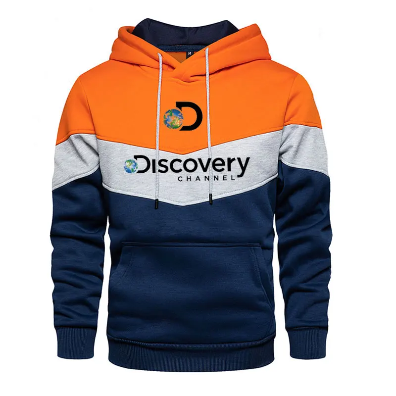 

Men Hoodie Sweatshirt Discovery Channel Men's Casual Sports Cool Hoodie Print Fleece Oversized Fashion Hip Hop Street Sweater