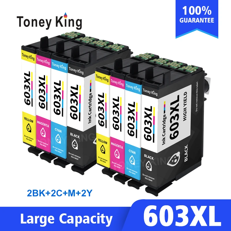 

Toney King 8 шт. 603XL T603 E603 603 XL Замена чернильного картриджа Epson для принтера Epson XP2100 XP2105 XP3100 строительный XP4100