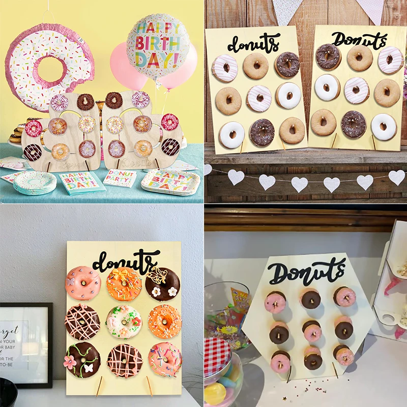 Деревянные подставки в виде пончиков настенный стенд держатель свадебное