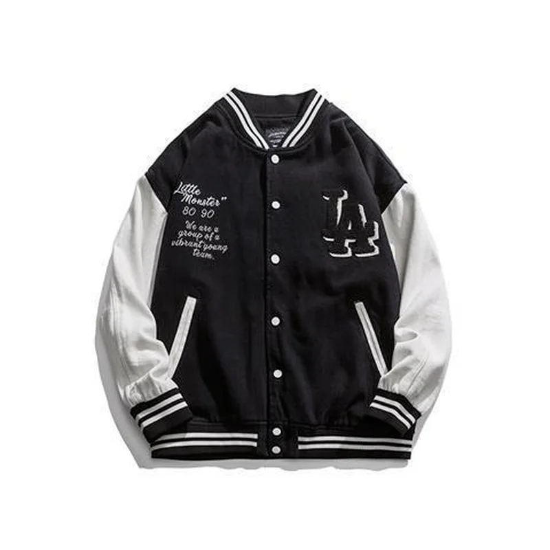 

2021 new street retro ricamo giacca da baseball uniforme da uomo e da donna giacca da coppia casual selvaggia allentata hip-hop