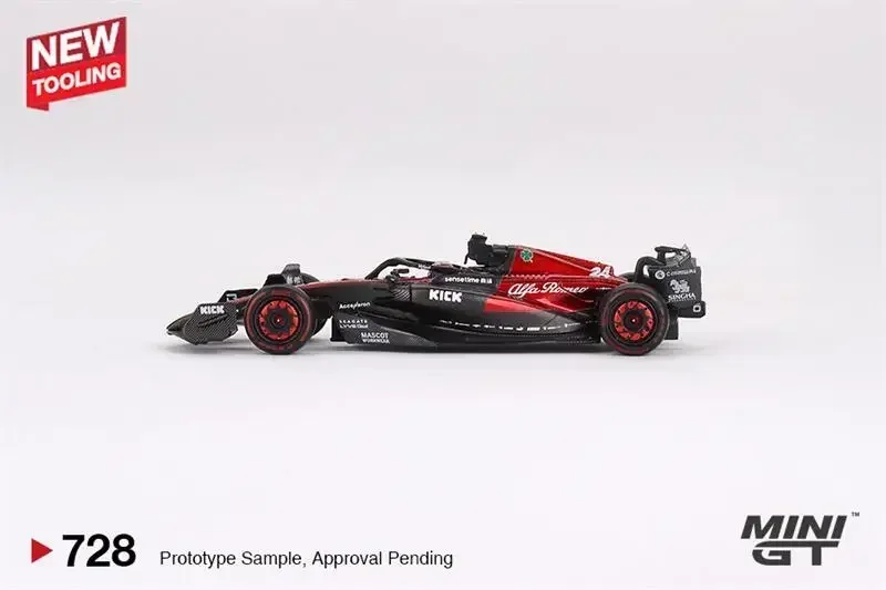 MINI GT 1:64 Alfa Romeo C43 # 24 Чжоу Гуанью / 77 Valtteri Bottas 2023 F1 Литая под давлением модель