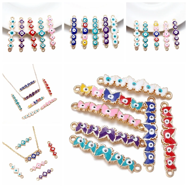 10 шт. сплав Капельное масло соединение глаз Пряжка бабочка цветок треугольник