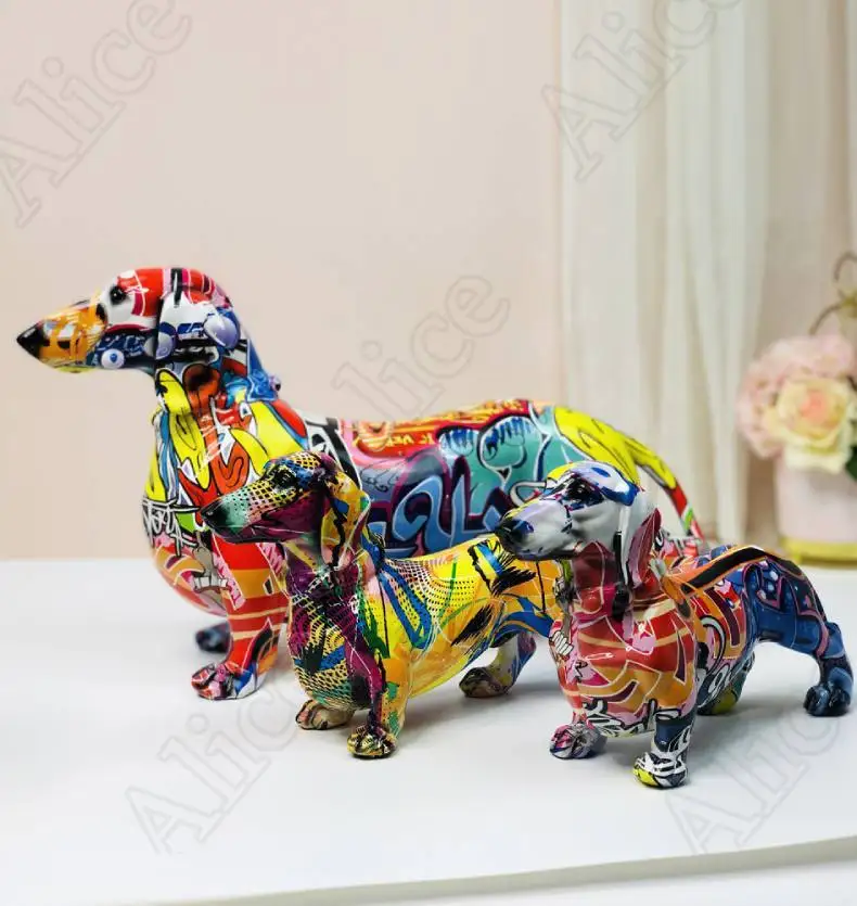 

Креативные граффити колбасные изделия, Современные Простые аксессуары для дома, украшение для гостиной, офисные настольные поделки, украше...