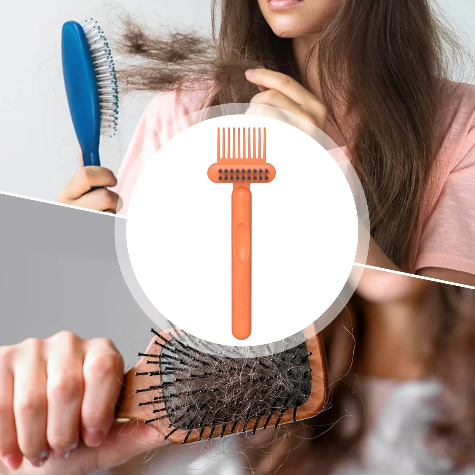 

Hair Brush Cleaner With Comb 2 In 1 Hair Brush Dirt Cleaning Tools Set Detail Cleaning Handy Brush Cleaner Comb With Ergonomic