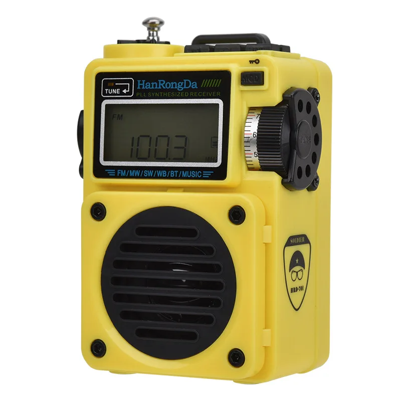 Новинка 2021 портативный Радиоприемник HRD 701 Полнодиапазонный FM/MW/SW/WB Bluetooth динамик