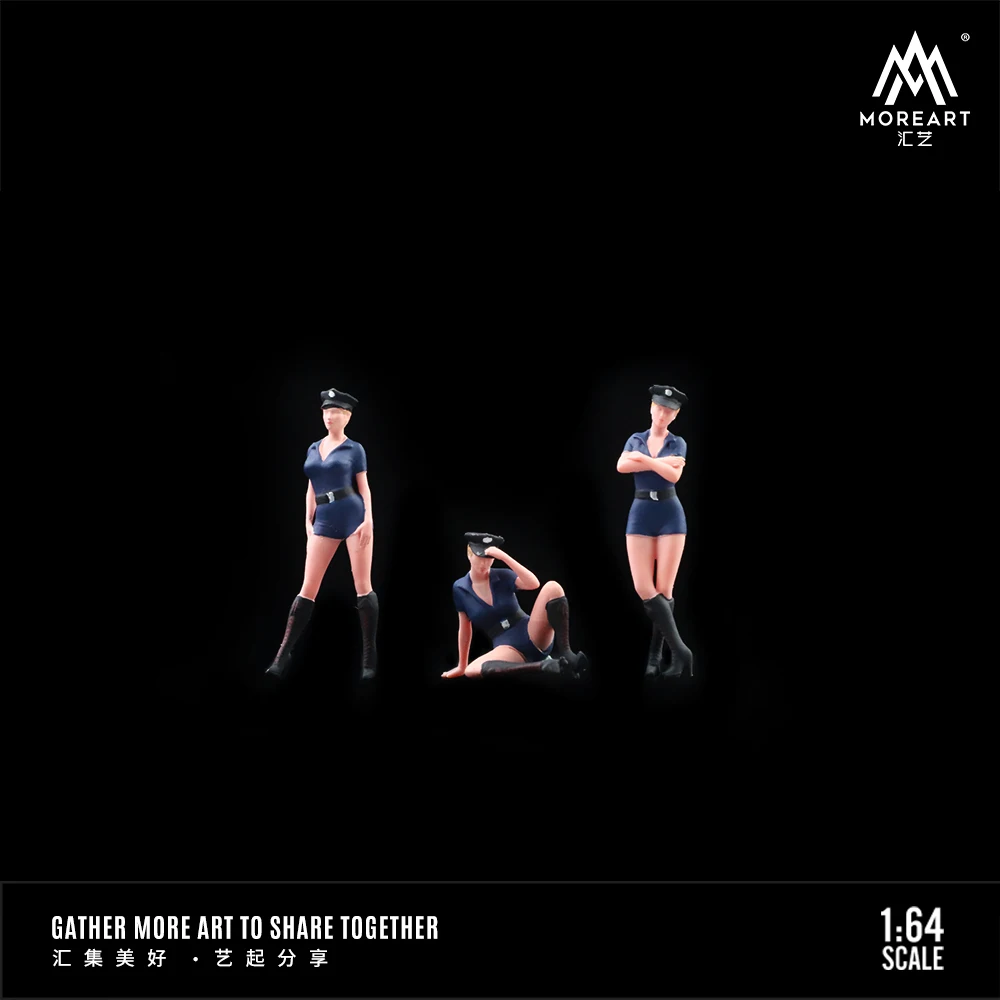 Moreart 1:64 Набор полицейских фигурок Pretty Girl из смолы