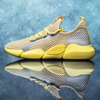 2022 new hot sale couple shoe fly woven mesh sneakers fashion trend breathable running shoes size boy girl 36 44 casual sneaker