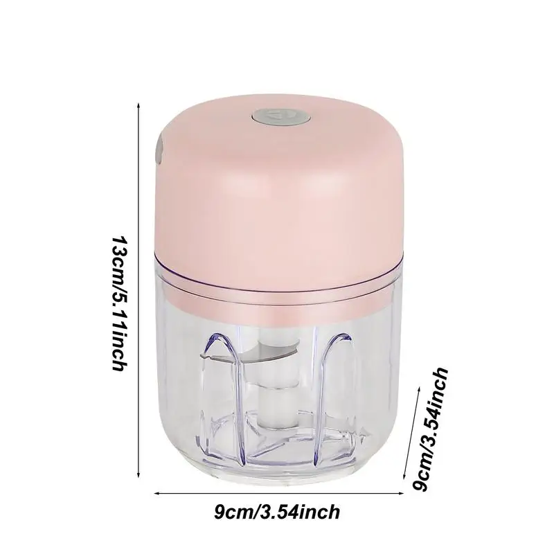 Mały elektryczny rozdrabniacz do czosnku Elektryczny robot kuchenny Bezprzewodowy mały przenośny Rozdrabniacz ze stali nierdzewnej 304 z USB