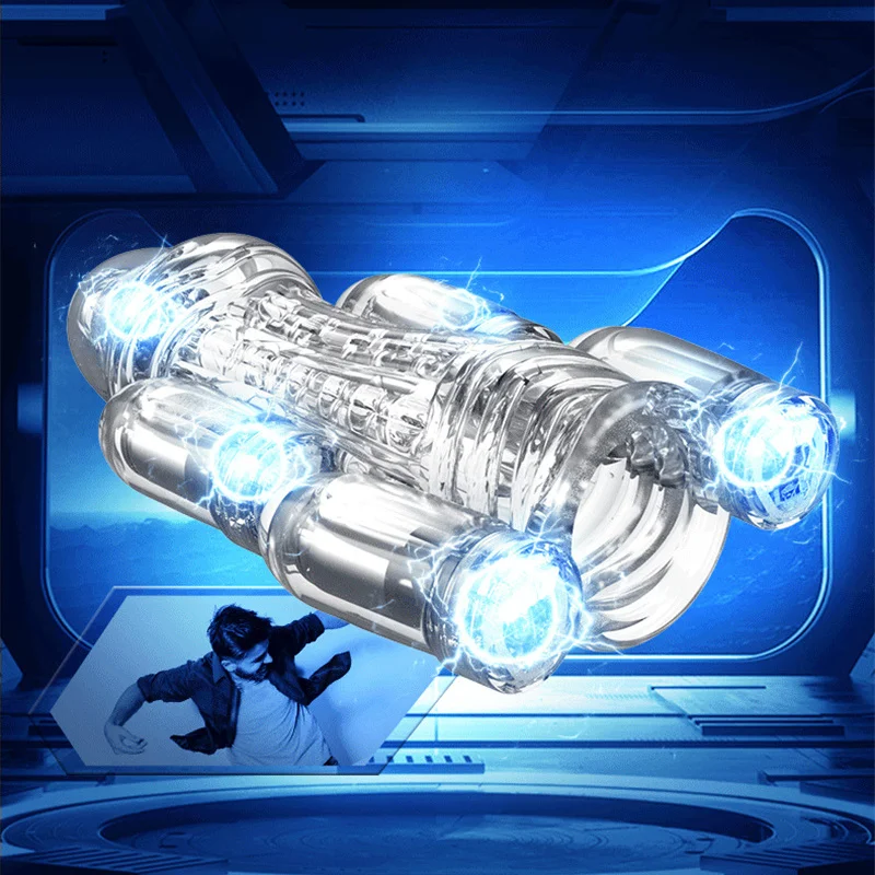 5-моторный Мощный Вибратор Прозрачное Устройство Для Тренировки Головы Пениса